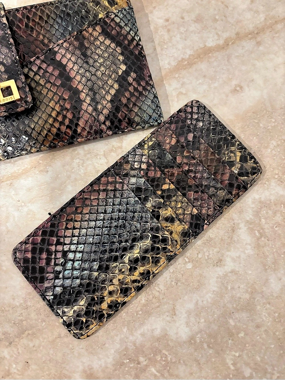 Lodis Snake Embossed Wallet - Picture 7 of 9